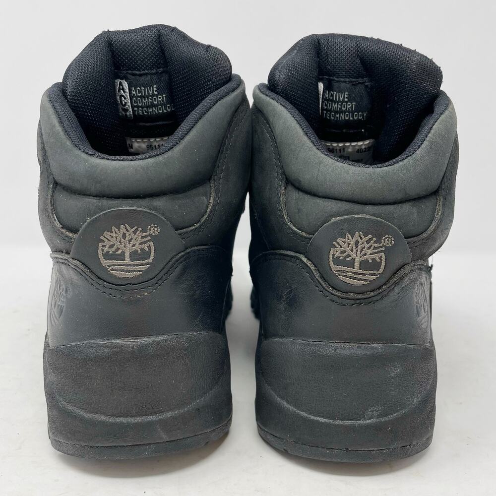 Timberland Black Leather Euro Hiker Hiking Boots Mens Size 8 *NO INSOLES* - Picture 5 of 9